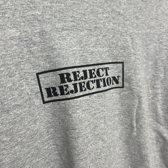 Alstyle Mens Gray‎ Short Sleeve Accepted Movie Promo Ringer T-shirt Large - Picture 8 of 8